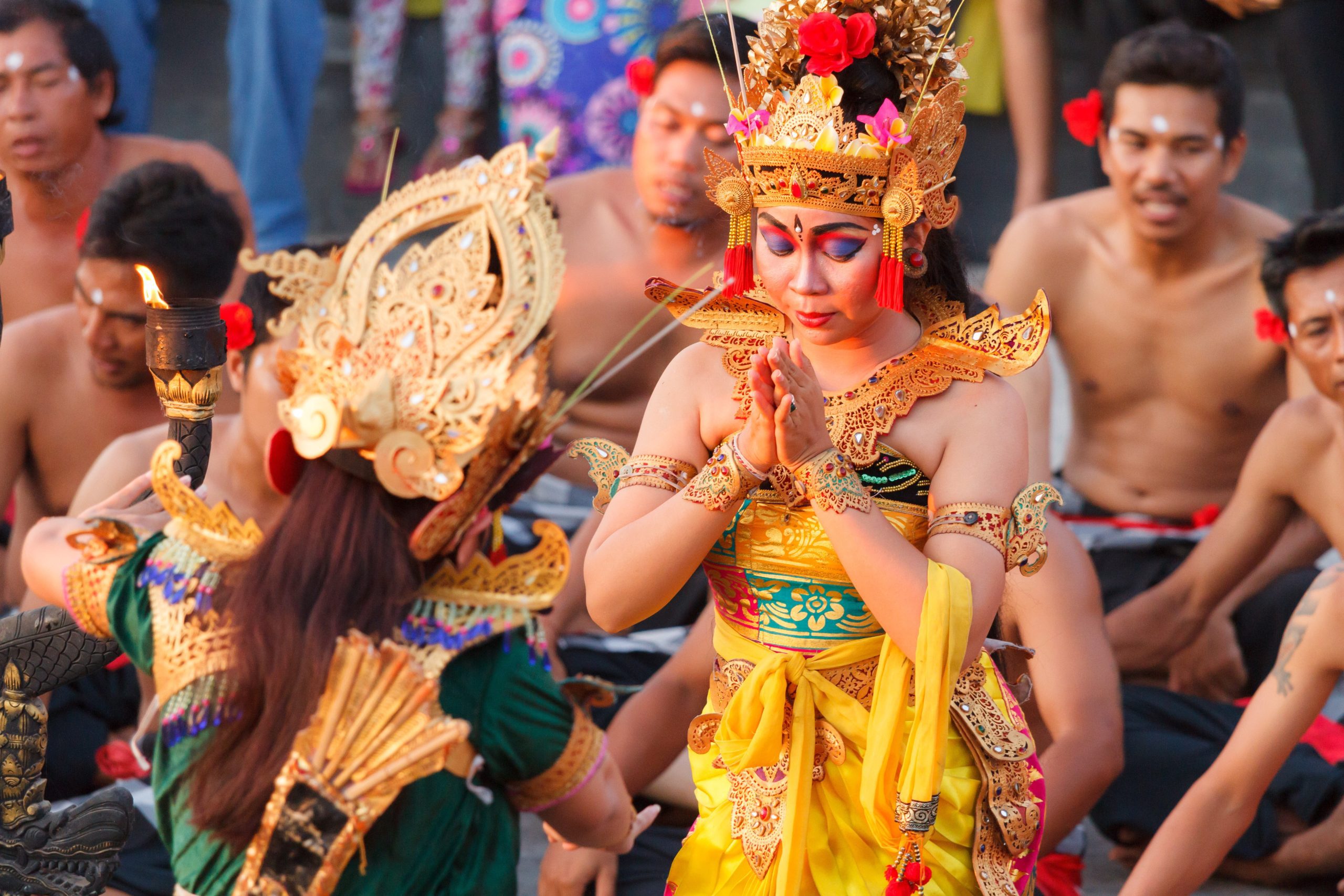 Scenic view of Bali’s rice terraces with tourists enjoying a guided cultural tour by Zaroo